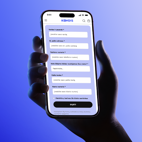 1. Užpildykite trumpą formą